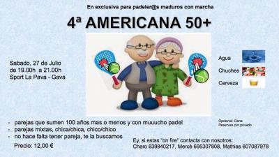 poster del torneo 4ª AMERICANA 50+