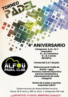 poster del torneo TORNEO 4º ANIVERSARIO