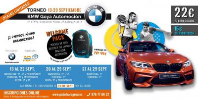 poster del torneo 4ª ETAPA CIRCUITO PÁDEL ZARAGOZA - TORNEO BMW GOYA AUTOMOCIÓN