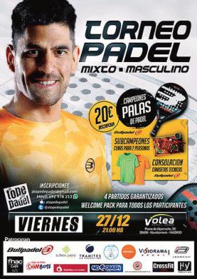 poster del torneo TORNEO DE PADEL MIXTO - MASCULINO