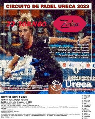 poster del torneo II TORNEO DE PADEL ZORKA URECA