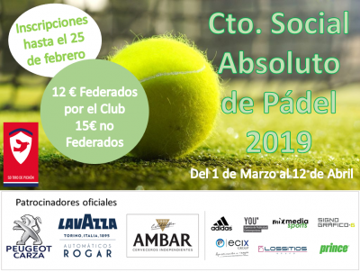 poster torneo CAMPEONATO SOCIAL ABSOLUTO