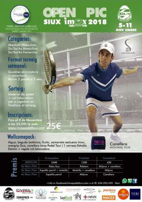 poster del torneo OPEN PIC SIUX IMOX PADEL TOUR