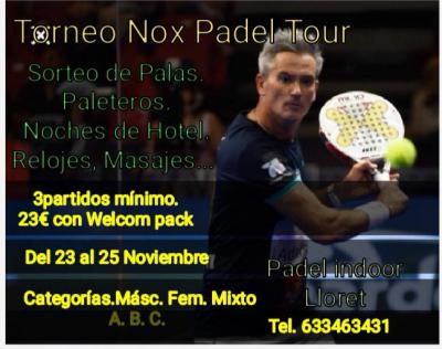 poster torneo TORNEO NOX PADEL TOUR