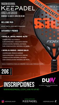 poster del torneo MAÑANERO KEEPADEL & DUIN LAS ROZAS