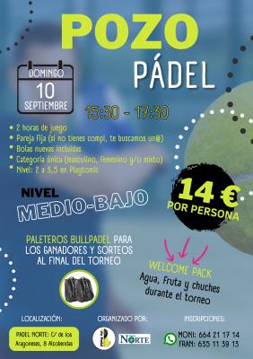 poster del torneo POZO PADEL BITEPADEL