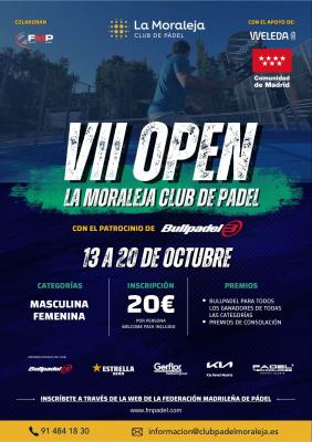 poster torneo VII OPEN CLUB DE PADEL LA MORALEJA