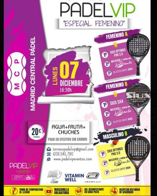 poster del torneo TORNEO PADELVIP ESPECIAL FEMENINO