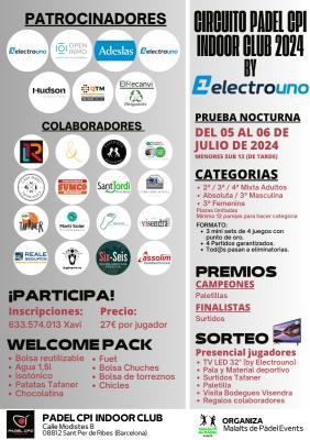 poster torneo CIRCUITO DE PADEL CPI INDOOR CLUB 2024 - PRUEBA NOCTURNA