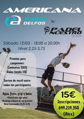 poster del torneo AMERICANA PADEL NUESTRO ESPLUGUES