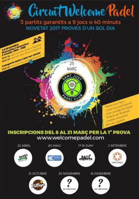 poster del torneo 1º PRUEBA CIRCUIT WELCOME PADEL