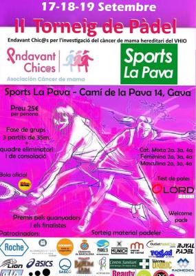 poster del torneo II TORNEO DE PADEL ENDAVANT CHIC@S