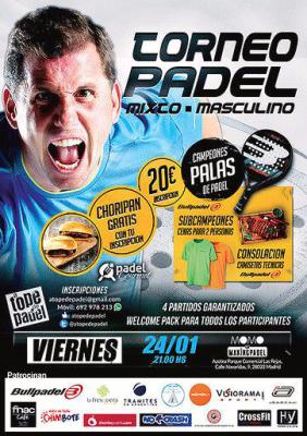 poster del torneo TORNEO DE PADEL MIXTO - MASCULINO