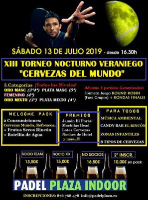 poster del torneo  13ªEDICIÓN TORNEO NOCTURNO CERVEZAS DEL MUNDO