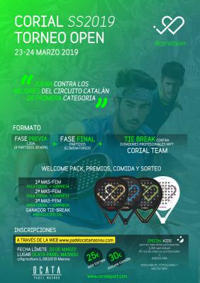 poster del torneo CORIAL OPEN 2019