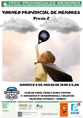 poster del torneo TORNEO PROVINCIAL DE MENORES - PREVIO 2