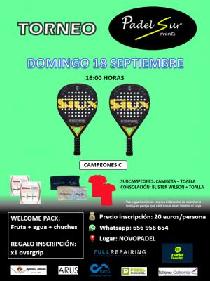 poster del torneo TORNEO PADELSUREVENTS