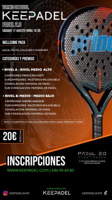 poster del torneo TORNEO KEEPADEL & PADEL 2.0