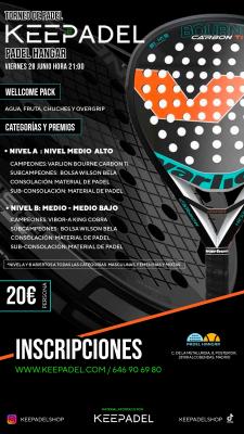 poster del torneo TORNEO KEEPADEL & HANGAR DEL PÁDEL