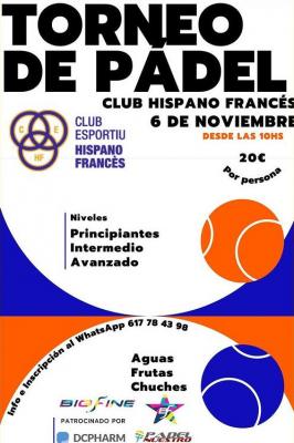 poster torneo TORNEO DE PADEL