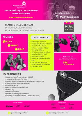 poster del torneo WOMENALIA PADEL TOUR - MADRID (ALCOBENDAS)