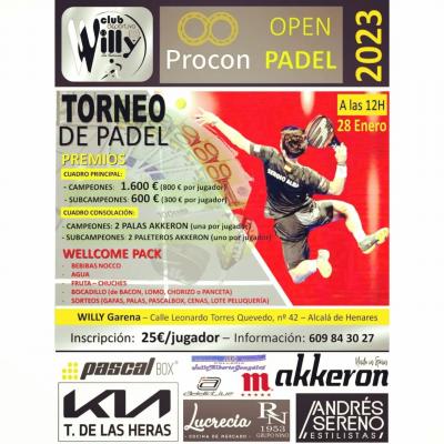 poster del torneo OPEN PADEL PROCON 2023