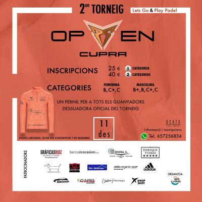 poster del torneo 2ON TORNEIG OPEN CUPRA