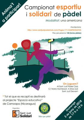 poster del torneo CAMPIONAT ESPORTIU I SOLIDARI