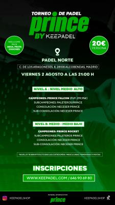 poster del torneo TORNEO PRINCE-KEEPADEL