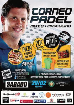 poster del torneo TORNEO DE PADEL MIXTO - MASCULINO