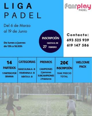 poster del torneo LIGA DE PADEL DE MEDIODÍAS