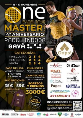 poster del torneo MÁSTER FINAL /  ONE PÁDEL TOUR