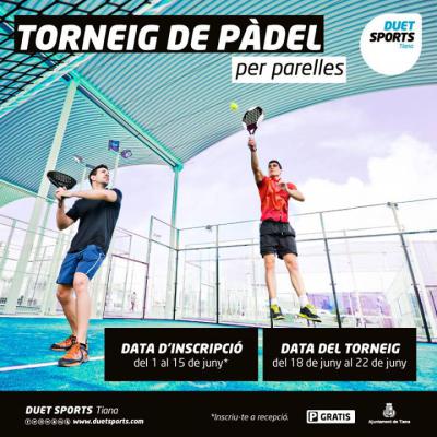 poster torneo TORNEIG DE PÀDEL