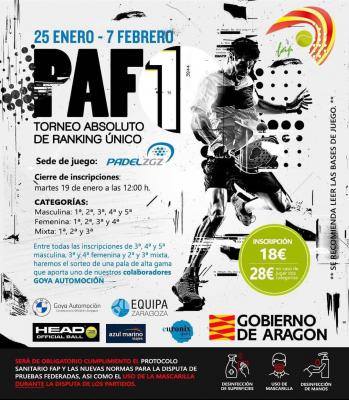 poster del torneo PAF 1