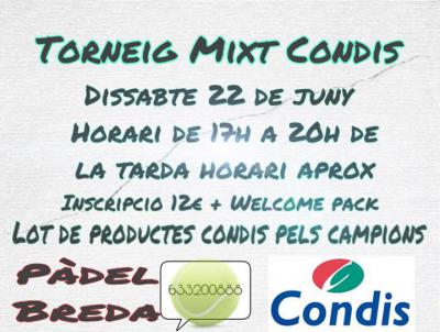 poster del torneo TORNEIG MIXT CONDIS