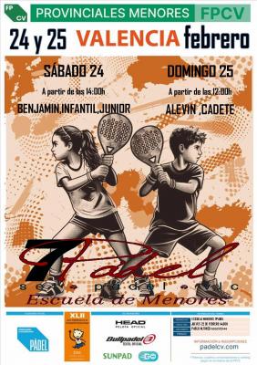 poster torneo PROVINCIAL DE MENORES 7PADEL VALENCIA