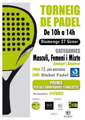 poster del torneo TORNEIG DE PADEL 