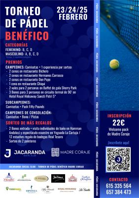 poster del torneo TORNEO BENÉFICO MADRE CORAJE