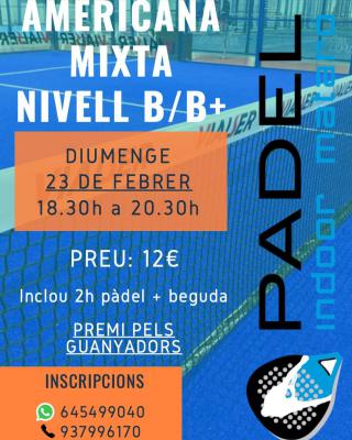 poster del torneo AMERICANA MIXTA NIVELL B/B+