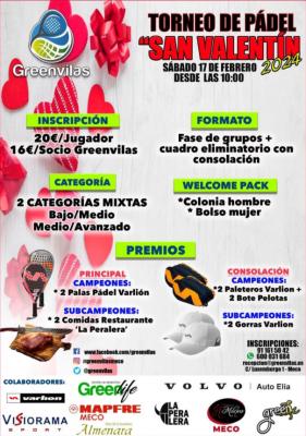 poster torneo TORNEO MIXTO DE SAN VALENTÍN