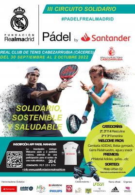 poster torneo 6º PRUEBA CIRCUITO FUNDACIÓN REAL MADRID - REAL CLUB DE TENIS CABEZARUBIA