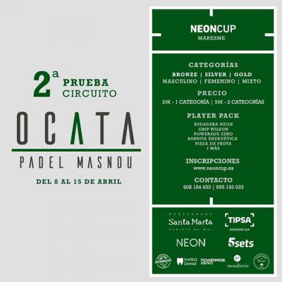 poster del torneo 2ª PRUEBA CIRCUITO OCATA PADEL MASNOU