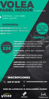 poster del torneo TORNEO PADELMANIA TARDE DEL DOMINGO 3 OCTUBRE