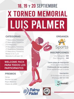 poster del torneo X TORNEO MEMORIAL LUIS PALMER