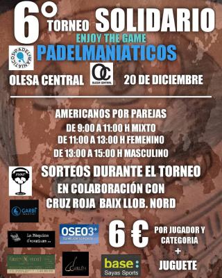 poster del torneo 6º TORNEO SOLIDARIO ENJOY THE GAME