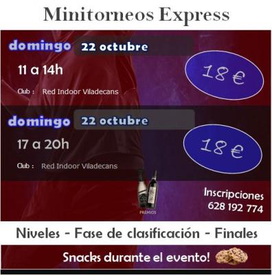 poster del torneo 2 MINITORNEOS EXPRESS - CUAL TE APETECE JUGAR ?