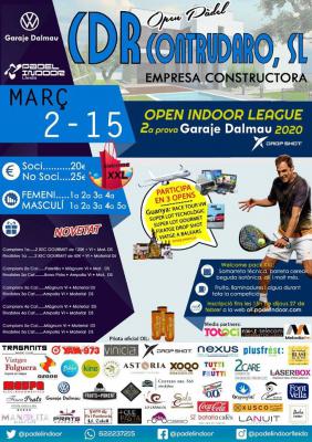 poster del torneo OPEN INDOOR LEAGUE 2ª PROVA GARAJE DALMAU 2020 