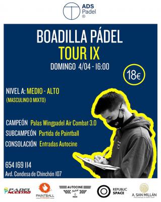 poster del torneo BOADILLA PADEL TOUR IX