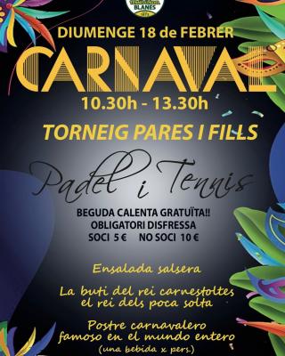 poster del torneo TORNEIG DE CARNAVAL DE PARES I FILLS