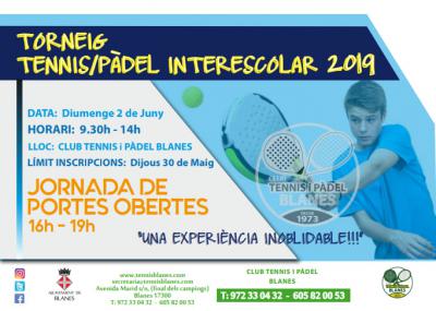 poster del torneo TORNEIG INTERESCOLAR 2019